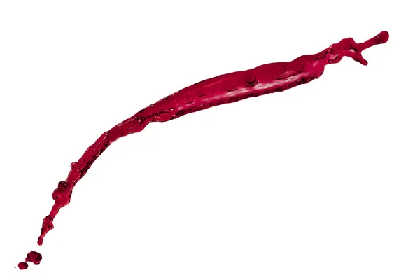 Isolated red splash over white background — Stock Photo, Image