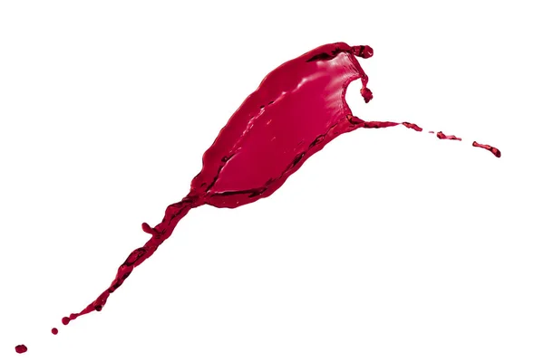 Kapalné létající splash červená barva — Stock fotografie