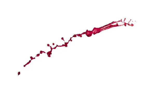 白い背景と、dro に分離された美しい液体赤いスプラッシュ — ストック写真