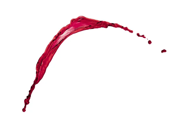 Flying red splash on white background — Stock Photo, Image