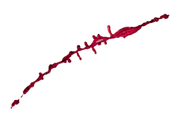 白い背景と d 上分離された美しい液体赤いスプラッシュ — ストック写真