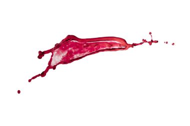 sıvı sıçrama kırmızı renk beyaz arka plan üzerinde uçan