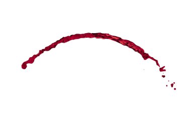 Beyaz arka plan üzerinde sıçrama kırmızı renk izole