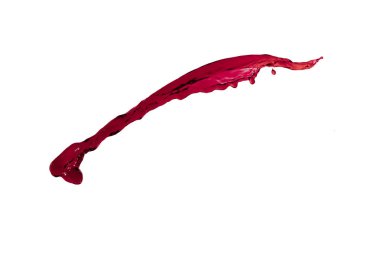 Beyaz arka plan üzerinde izole kırmızı renk splash