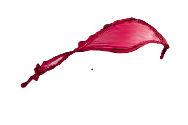 beyaz izole kırmızı su sıçrama