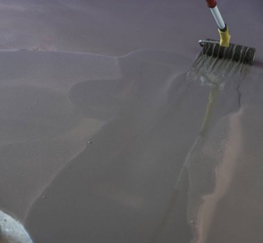 İç daire yapım aşamasında. Silindir uygulama. Fl