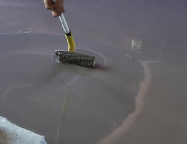 İç daire yapım aşamasında. Silindir uygulama. Fl