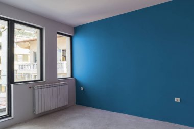 Bitmemiş iç daire yapım aşamasında. Duvar boyası