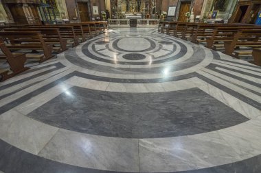 Basilica Santa Maria degli Angeli e mermer zemin detay