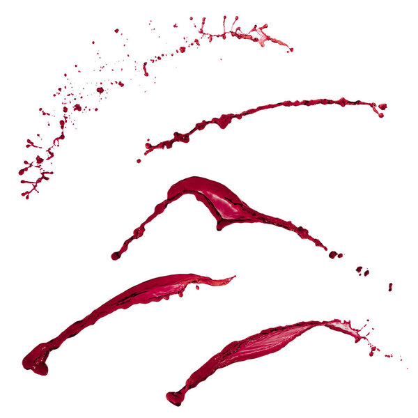 Коллекция красных шпицев, изолированных от белого бэкграунда
