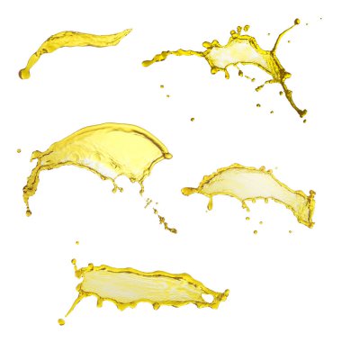 Zarif beyaz izole uçan yağ sıçraması topluluğu