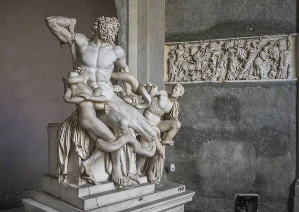 Cidade Vaticana Vaticano Junho 2017 Estátua Laocoon Seus Filhos Também — Fotografia de Stock