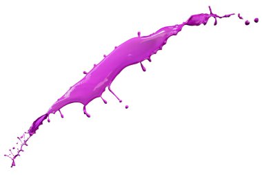 pembe splash beyaz zemin üzerine izole