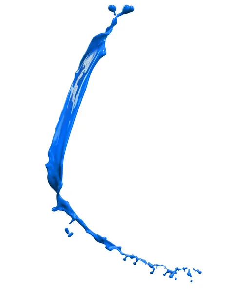 Salpicadura azul aislada sobre fondo blanco — Foto de Stock