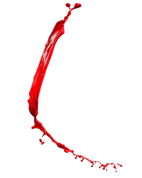 Spruzzi rossi su sfondo bianco — Foto Stock