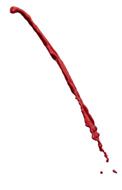 Beyaz arkaplan üzerinde muhteşem kırmızı sıçrama