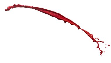 Beyaz arka plan üzerinde izole kırmızı boya güzel sıçraması