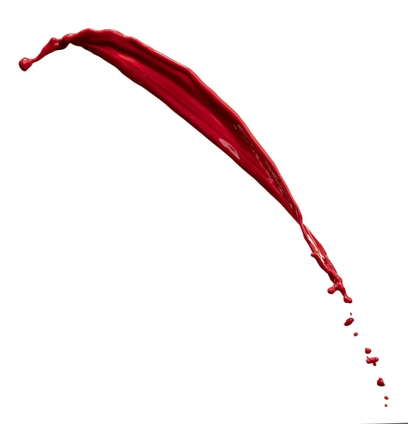 Paint Splashing Splash Red Drip Liquid Splattered Background White Ink — Zdjęcie stockowe