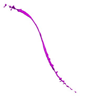 Beyaz arka plan üzerinde izole görkemli Mor boya sıçrama