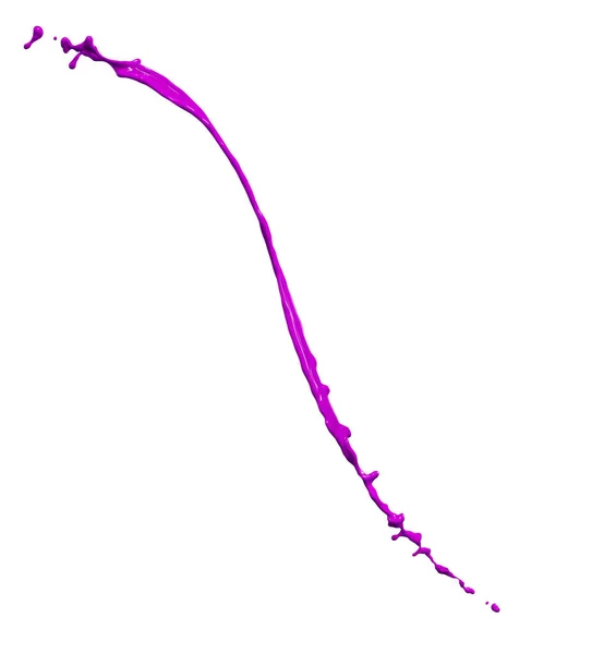 Herrliche Lila Farbspritzer Isoliert Auf Weißem Hintergrund — Stockfoto