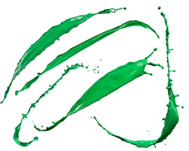 Güzel yeşil boya beyaz arka planda izole edilmiş. 