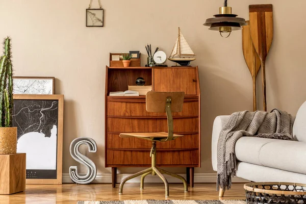 Stylish Workshop Cabinet Cozy Room Interior Design — Stock Photo, Image