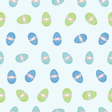 Easter egg pattern. Vector seamless repeat design background.