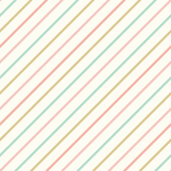 Diagonale Streifen Muster Hintergrund. Pastell ausgekleidet nahtlose Wiederholung Design. — Stockvektor