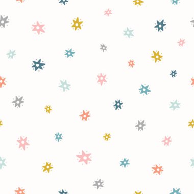 Yıldız desenli arka plan. Şirin vektör tekrarlama tasarımı.