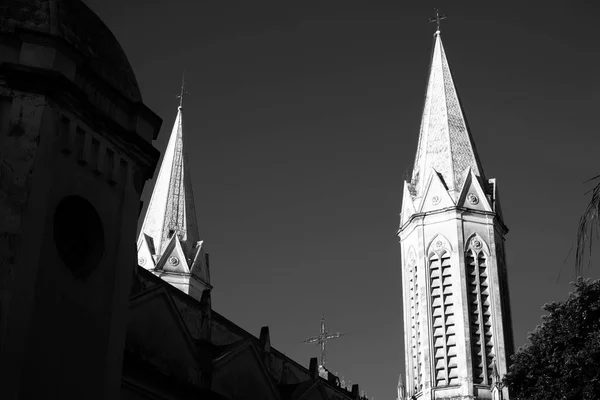 Verlaten Kerk Binnen Staat Van Sao Paulo Brazilië Zwart Wit — Stockfoto