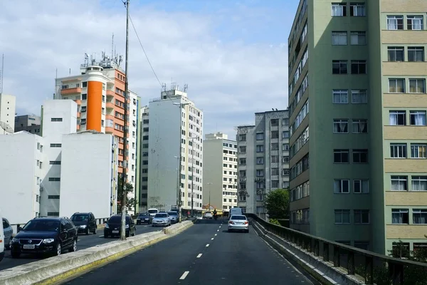 Sao Paulo Brazília 2014 Híres Minhocao Elevado Joao Goulart Sao — Stock Fotó