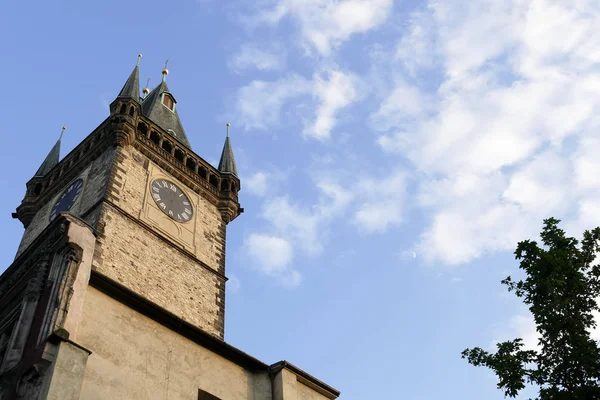 View Clock Tower Sky Background Old Town Prague Czech Republic — Stock Photo, Image