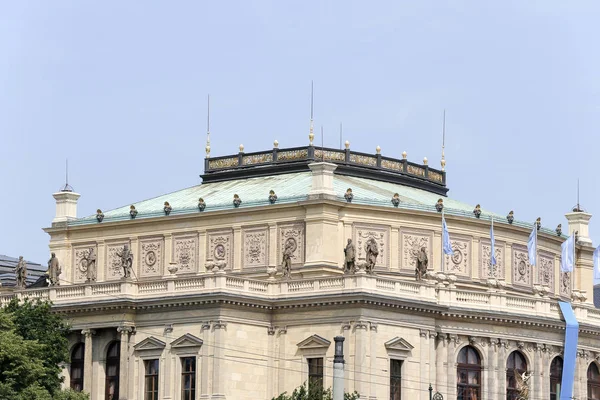 Зору Старого Національному Театрі Старому Центрі Міста Прага Чеська Республіка — стокове фото
