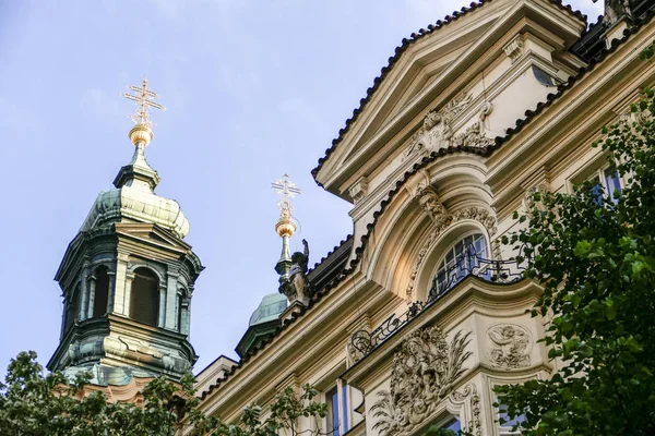 Weergave Van Historisch Gebouw Het Oude Centrum Van Praag Tsjechië — Stockfoto