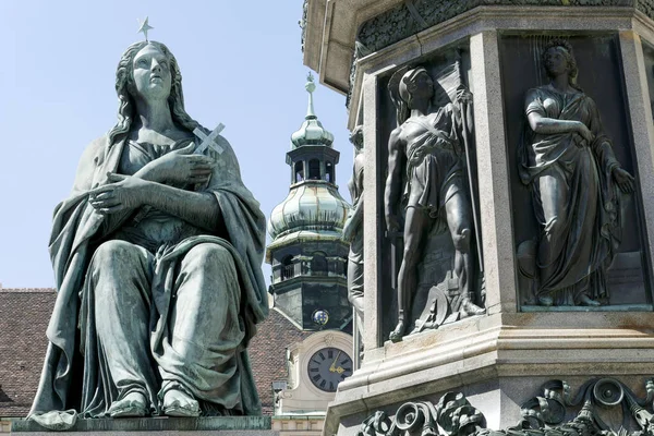 Viena Austria Mayo 2017 Detalle Del Monumento Emperador Francisco Palacio — Foto de Stock