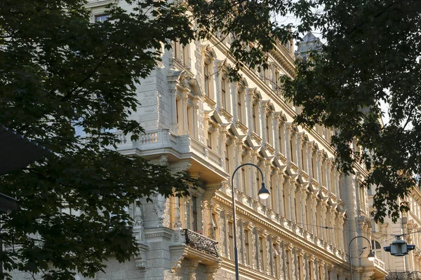 Fachada Edifício Barroco Viena Áustria Decorada Com Padrões Esculpidos — Fotografia de Stock