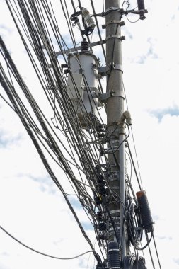 Kutup dolaştırmak kablo ve tel ile