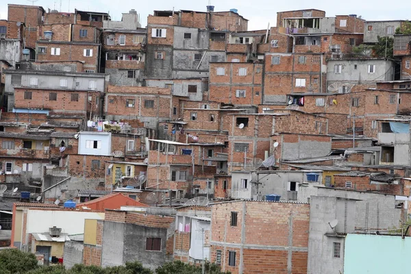 Slum, Nachbarschaft von São Paulo, Brasilien — Stockfoto