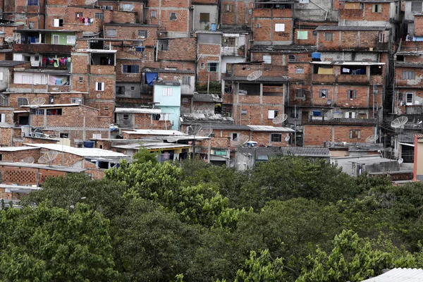 Slum, Nachbarschaft von São Paulo, Brasilien — Stockfoto