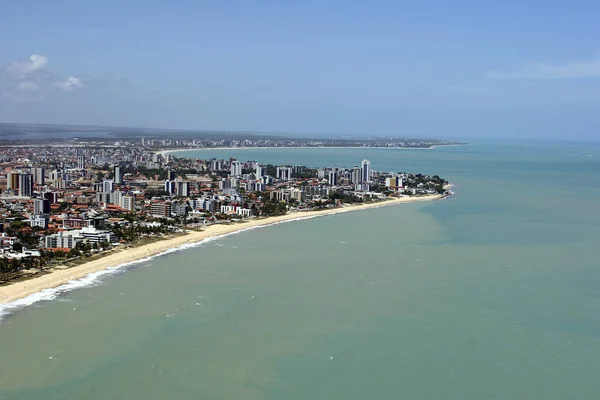 Luftaufnahme Der Stadt Und Der Strände Von Joao Pessoa Paraiba — Stockfoto