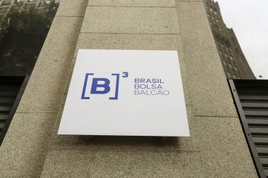 B3 cephesi, Sao Paulo, Brezilya 'da bir borsa.