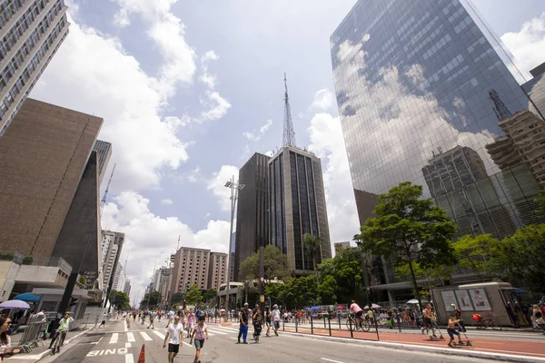 Avenue Paulista, Sao Paulo Brazylia — Zdjęcie stockowe