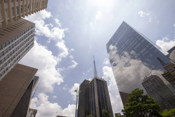 Avenue Paulista, Sao Paulo Brazylia — Zdjęcie stockowe