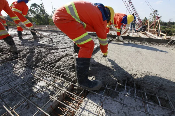 Werknemers in de civiele bouw — Stockfoto