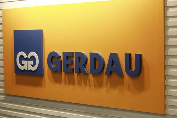 Písmo a logo společnosti Gerdau, ocelářského průmyslu — Stock fotografie