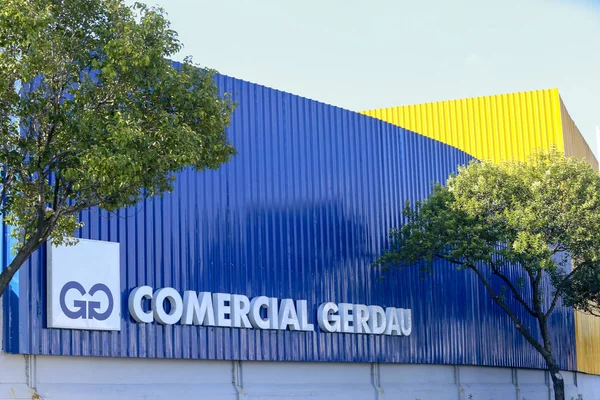 Písmo a logo společnosti Gerdau, ocelářského průmyslu — Stock fotografie
