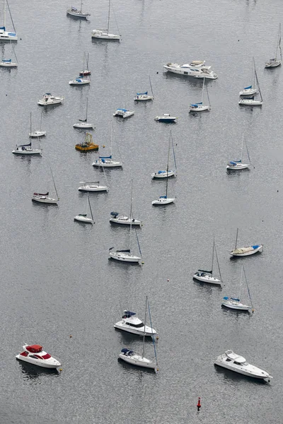 Luftaufnahme von Booten und Yachten — Stockfoto