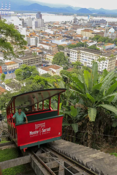 Funiculaire du Mont Serrat à Santos, Brésil — Photo