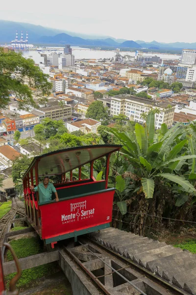 Funiculaire du Mont Serrat à Santos, Brésil — Photo