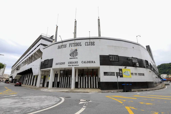 Fachada del estadio Urbano Caldeira, conocido como Vila Belmiro. Fútbol — Foto de Stock